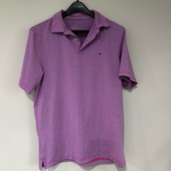 Vineyard vine, performance, medium,light blue pink Great condition. - Picture 1 of 3